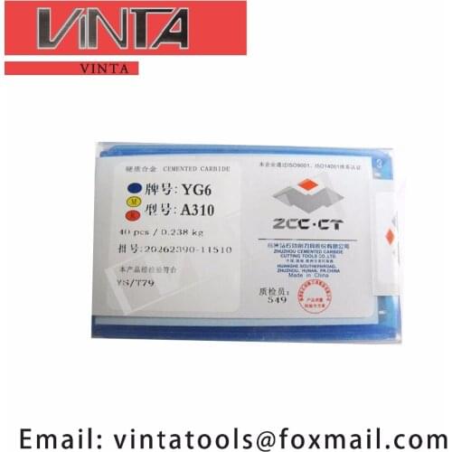 Free shipping high quality 40pcs/lots A310 YG6/ YG8/ YW1/ YW2/ YT5/ YT14/ YT15 cnc caibide welding inserts