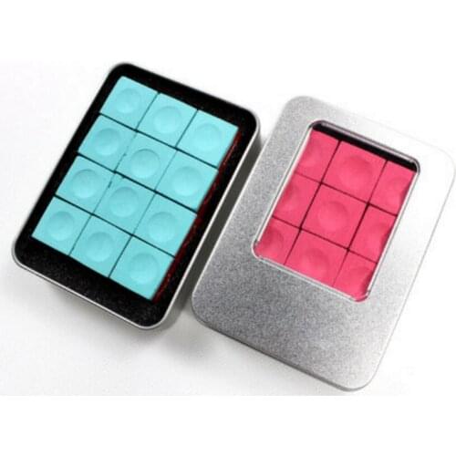 Billiard Chalk Red Green Billiard Accessories 12 Pieces for Match Use Snooker Chalk Pool Chalk Made In China