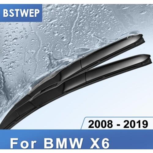 BSTWEP Wiper Blades for BMW X6 E71 F16 Fit Side Pin Push Button Hook Arms 2008 2009 2010 2011 2012 2013 2014 2015 2016 2017