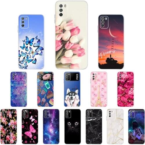 For Xiaomi Poco M3 Case TPU painted Soft Silicone Bumper For Xiaomi POCOM3 Poco M 3 Xiomi Poco m3 M2010J19CG Back Cover Fundas