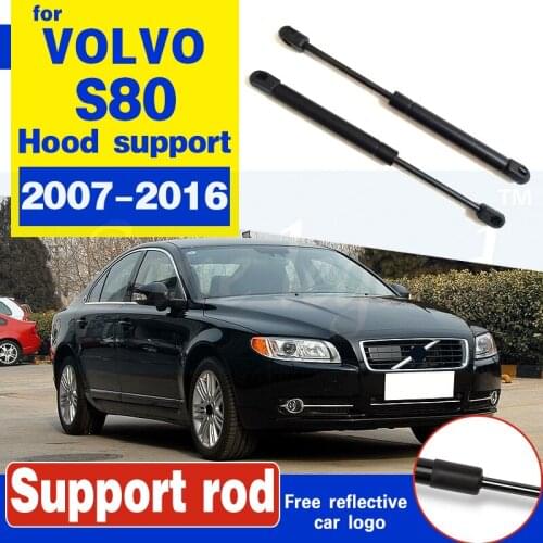 For VOLVO S80 2007-2016 2Pcs Auto Car Front Engine Bonnet Gas Struts Bars Damper Hood Lift Support Shock BONNET Support rod
