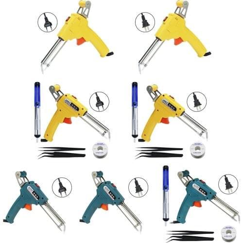 EU/US Plug Electric Soldering Iron Kit 60W Temperature Adjustable Welding Gun Repair Tool 110V-220V for Home DIY Jewelry Repair