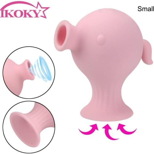 IKOKY 7 Speeds Pea Sucking Vibrator Nipple Clitoris Sucker Stimulator Tongue Licking Vibrator Female Masturbator Masturbation