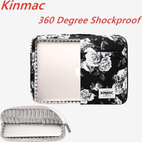 Kinmac Brand Laptop Bag 12,13,14,15,15.6,Lady Men Rose Briefcase Sleeve Case For Macbook Air Pro13.3,15.4,Notebook,Dropship V088