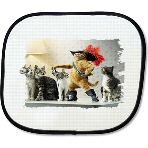 MERCHANDMANIA cat PARASOL with boots Hero Carabiner side windows car pair curtains awning