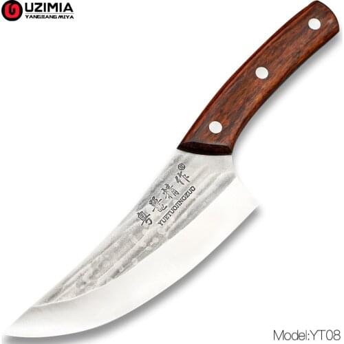 YUETUO Handmade Forged 5Cr15Mov Steel Blade Boning Knife Cleaver Knife Butcher Knife Kitchen Knives Outdoor Camping Tools YT08