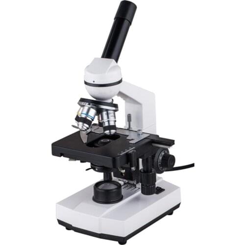 Student Educational Lab Monocular Biological Microscope with LED Lamp