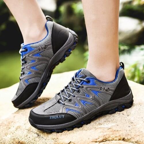 Men Casual Hiking Shoes Women Outdoor Sports Breathable Summer Wear Resisting Trekking Footwear Climbing light hiking Shoes Man