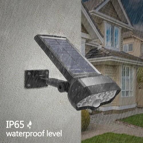 1pc Motion Sensor Wall Light Solar Powered LED Floodlight Street Outdoor Security Lighting With Installation Accessories