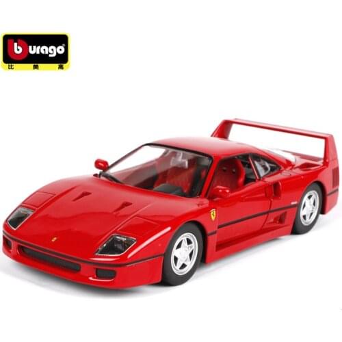 New Bburago 1/24 Ratio Alloy Diecast F40 Sports Car Model Adult Auto Gift Collection Display Decoration Souvenir Show