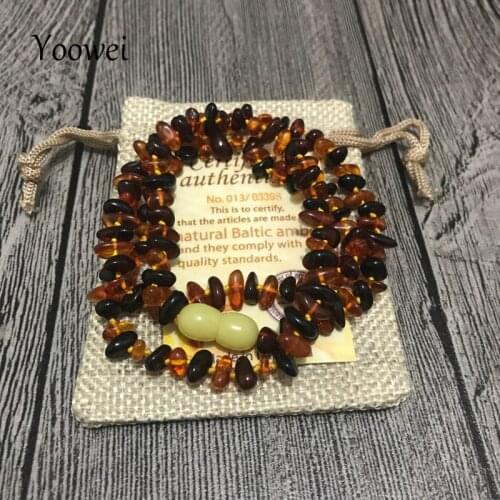 Yoowei 53cm Natural Baltic Amber Necklace for Women Genuine Irregular Amber Factory Long Original Amber Chips Jewelry Wholesale