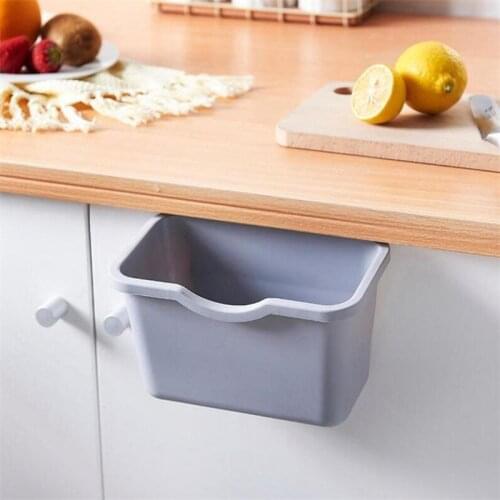 Kitchen Cabinet Door Hanging Trash Garbage Bin Container Waste Bins Kitchen Bathroom Hanging Holders Trash Bin Cleaning Tools