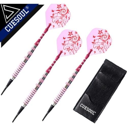 CUESOUL Professional Darts 17g Pink Soft Darts Electronic Soft Tip Darts With Aluminum Alloy Shaft