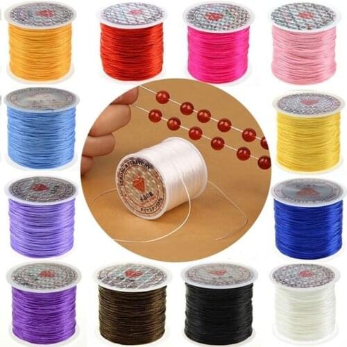 Crystal Elestic 393inch/Roll Strong Elastic Crystal Beading Cord 1mm Thread String Necklace DIY Jewelry Making Cords Line