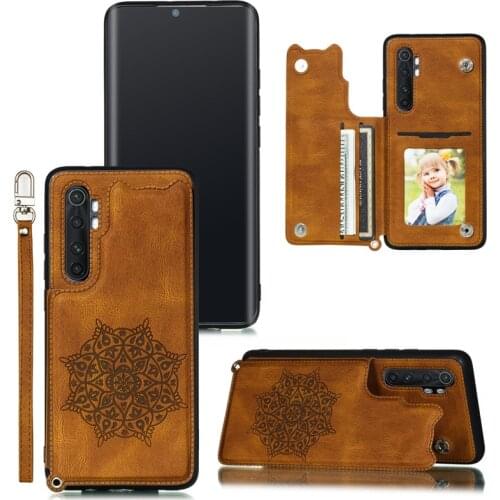 Luxury Wallet Magnetic Leather Case For Xiaomi Mi Note 10 Lite Card Slots Shockproof Flip Cover For Mi Note 10 Pro Phone Coque