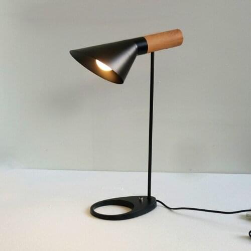 Nordic table lamp work learning AJ lamps iron wood bedrooms bedside table lamps