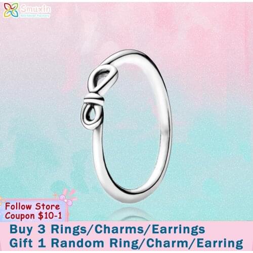 Smuxin 925 Sterling Silver Ring Pink & Clear Sparkling ring 925 Silver Women Rings Ngagement Ring Women Jewelry Making Girl Ring