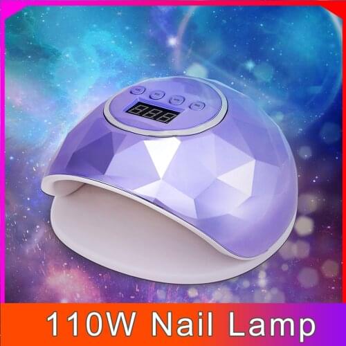 UV LED Nail Lamp 110W 39 Beads Professional Nail Dryer Gel Polish Curing Light with Smart Sensor and Time Setting LCD Display