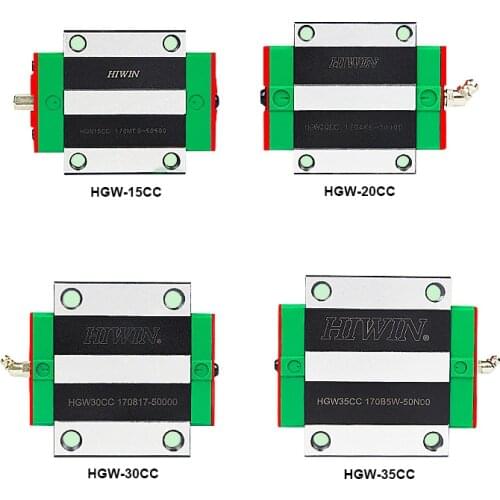 1pc Origin HIWIN HGW15CC HGW20CC HGW25CC 100% Original Hiwin linear blocks guide CNC router co2 laser machine bearing carriages