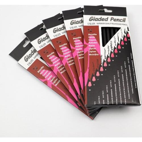 12Pcs/Box Drawing Pencil Professional Sketch 2H H F HB B 2B 3B 4B 5B 6B 7B 8B Writing Pencils For Office Arties Supplies