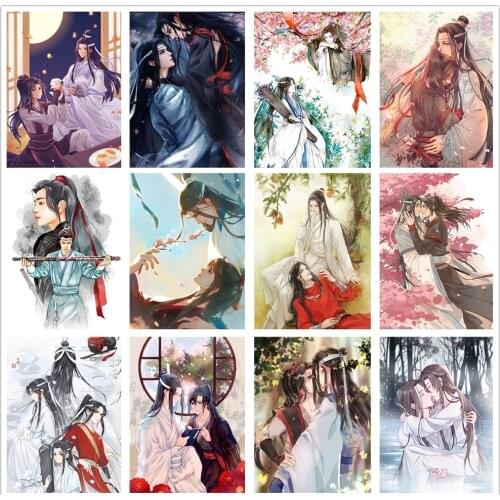 5D Diamond Painting Anime Mo Dao Zu Shi Lan Wangji Cross Stitch Set Full Square Round Drill Diamond Mosaic Embroidery Decor Gift