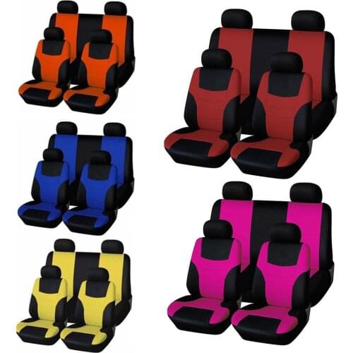 8PCS/Set Universal Car Seat Covers Mesh Sponge Interior Accessories Full Cover Set For Car/Truck/Van Mesh Sponge Interior Access