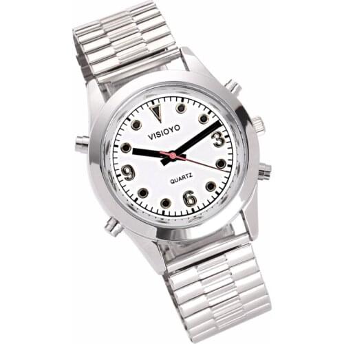 English Talking Watch with Alarm,White Dial TESW-22A