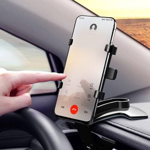 Car Phone Holder Stand Rotated 360° without Blocking the Sights Suitable for Sun Visor Rearview Mirror Dashboard Phone Bracket