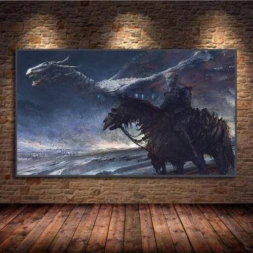 Large Canvas Painting The Night King Movie Pictures HD Prints Wall Art Painting Posters and Prints Home Decoration Painting