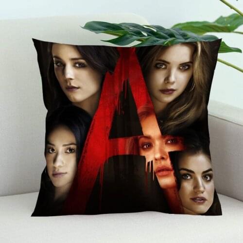 Pretty Little Liars Pillow Cover Bedroom Home Office Decorative Pillowcase Square Zipper Pillow Cases Satin Soft