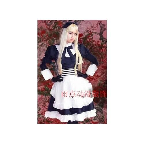 Axis Power Hetalia Anime Belarus black and white dress Cosplay Costume