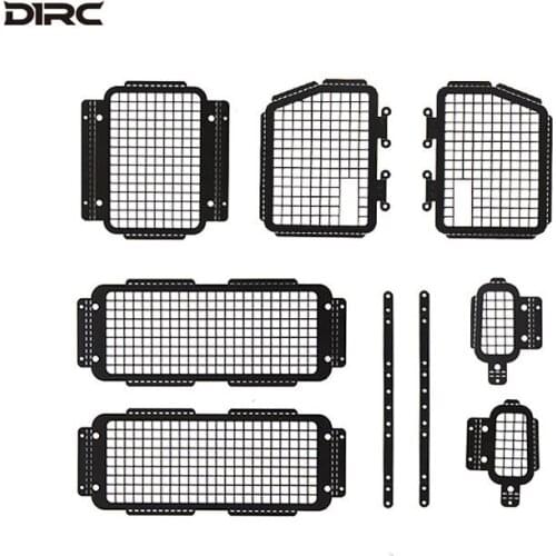 D1RC D90 Metal Stereo Window Net Side Window Net Window Armor for D90 RC4WD
