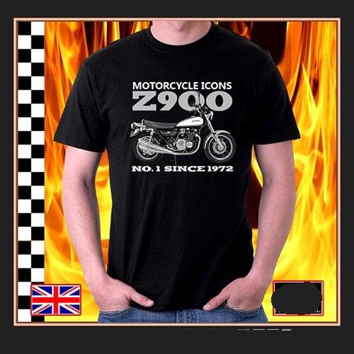 Summer 2019 Short Sleeve Plus Size Print Men T Shirt Summer Japanese Classic Motorcycle Motorrad Retro Z900 Z1 Motorcycle Icons