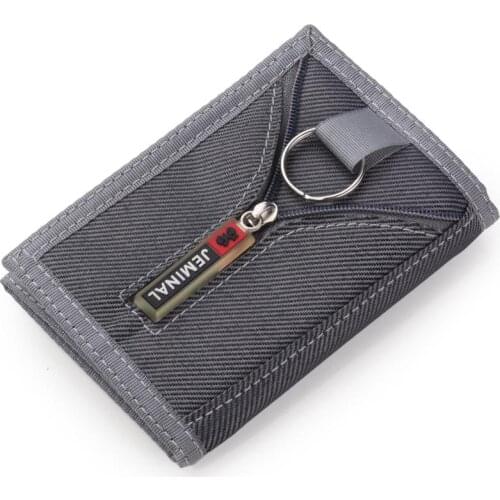Nylon Wallet Trifold For Key Holder Purse Multifunction Kids Men Women Put Card Cash And Keychain Pocket Money Bag