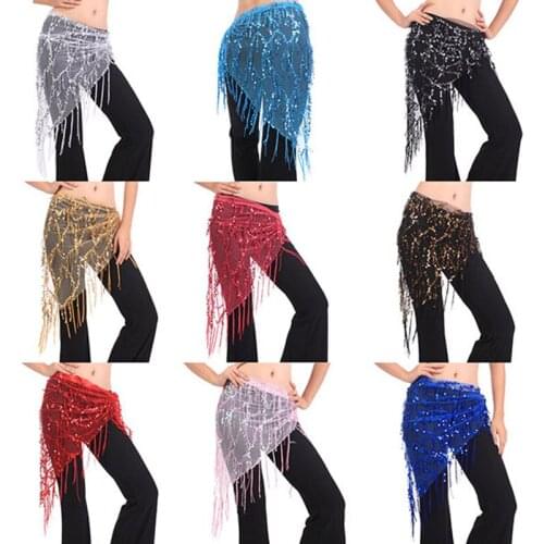 Women New Cheap Tribal Belly Dance Hip Belts Belly Dancing Triangle Scarves for Sale Various Colors NMMHS44