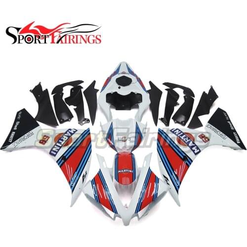 Cowlings For Yamaha YZF R1 12 13 14 YZF-R1 2012 2013 2014 ABS Motorcycle Fairing Kit ABS Bodywork Fairings MARTINI 58 White Red