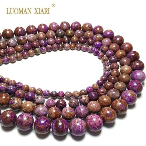 Wholesale Round AAA Natural Purple color Strip Stone Beads For Jewelry Making DIY Bracelet Necklace 6/8/10/12 mm Strand 15