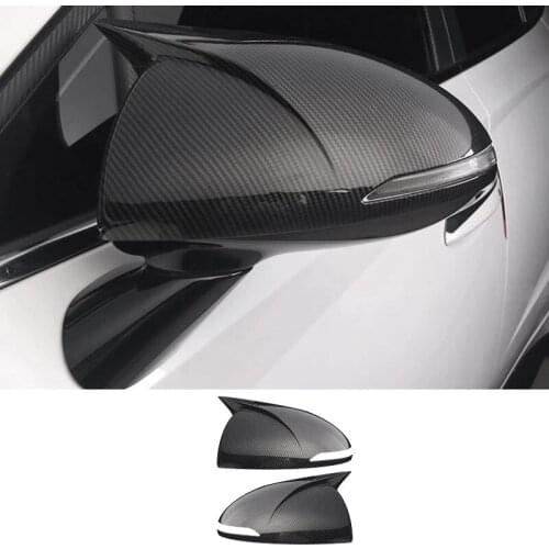 Carbon Fiber Car Rearview Mirror Cover Side Door Mirror Shell Decoration Trim for Hyundai Sonata DN8 2020 2021
