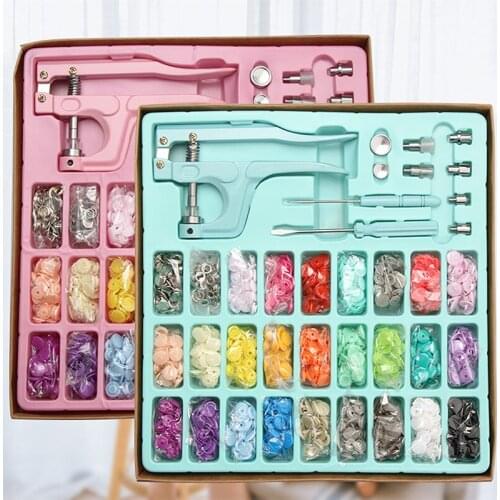 T5 Plastic Snap Button with Snaps Pliers Tool Kit & Organizer Containers Easy Replacing Snaps DIY Family Tailor