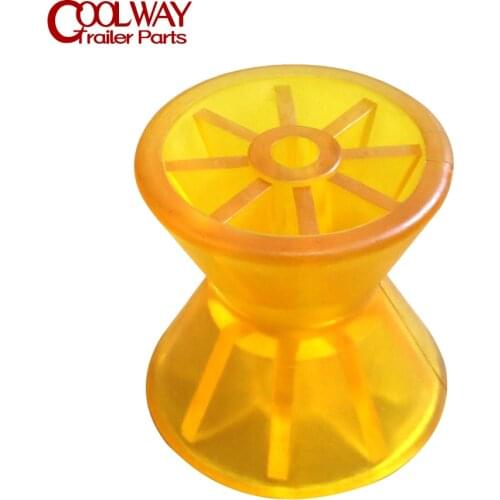 Tiedown Boat Trailer Amber/Yellow Poly Bow Roller 4 Inch Fits 1/2 Inch Shaft Parts Accessories