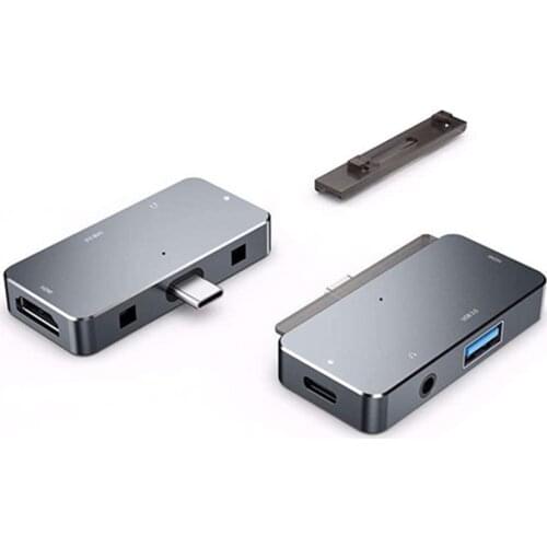 Hot Selling 4 in 1 USB C Hub Type C to 4K HDMI-compatible for iPad Pro 2020 2018 USB 3.0 100W PD 3.5mm Jack Adapter Dock Station