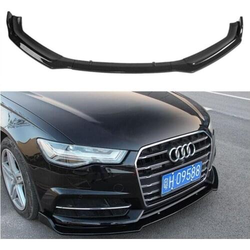 High Quality ABS FRONT BUMPER SPOILER LIP SPLITTERS WIND KNFE COVER For Audi A6 S6 SLINE C7.5 2016 2017 2018