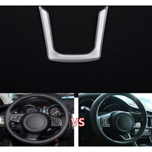 YAQUICKA Fit For Jaguar XE XF F-Pace 2016 Auto Car Steering Wheel Trim Car-styling Sequins Cover Sticker U Type ABS