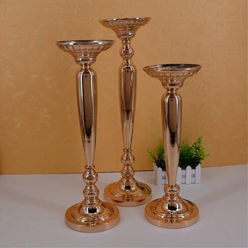 10PCS gold flower stand wedding centerpieces centerpieces for wedding table metal gold candle holder