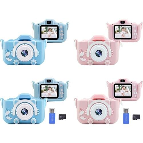 2000W Pixels Children Kids Camera 32G SD For Birthday Gift Mini Dual Cameras Digital Camera 1080P Projection Video Camera Toys