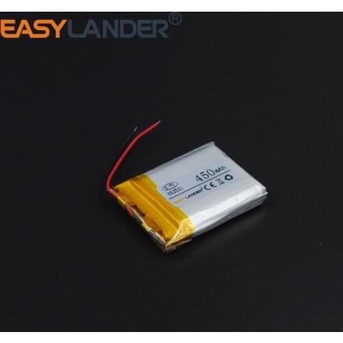 3.7V 450mAh 652531 Rechargeable li-Polymer Li-ion Battery For bluetooth headset mp3 MP4 speaker mouse recorder watch