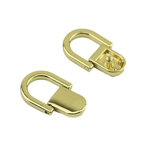 4Pcs Gold Bag Decoration Buckle DIY Bag Decoration Metal Buckles Bag Strap Side Hanging Ring D Hooks with Screw Accessories