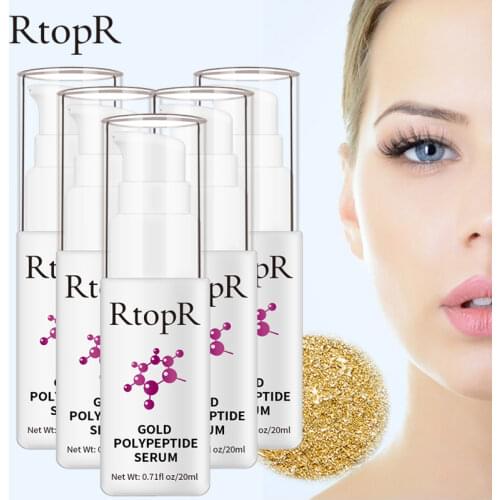 5pcs / set Gold Polypeptide Serum Anti Wrinkle Anti Aging Fine Lines Moisturizing Whitening Firming Repair Pore Face Cream
