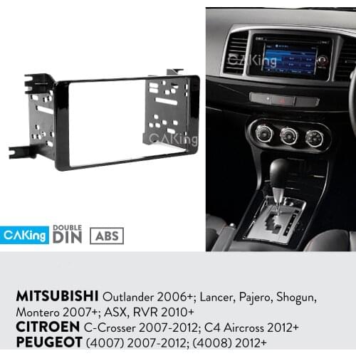Car Fascia Radio Panel for CITROEN C-Crosser 2007-2012; C4 Aircross 2012+ Dash Kit Install Facia Plate Adapter Console Bezel