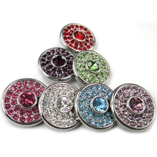 Free shipping 1.8-2cm large and small CZ stone Crystal charm DIY button metal charms